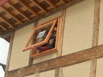 のらちん工房の木製サッシ：掃き出し窓